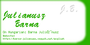 julianusz barna business card